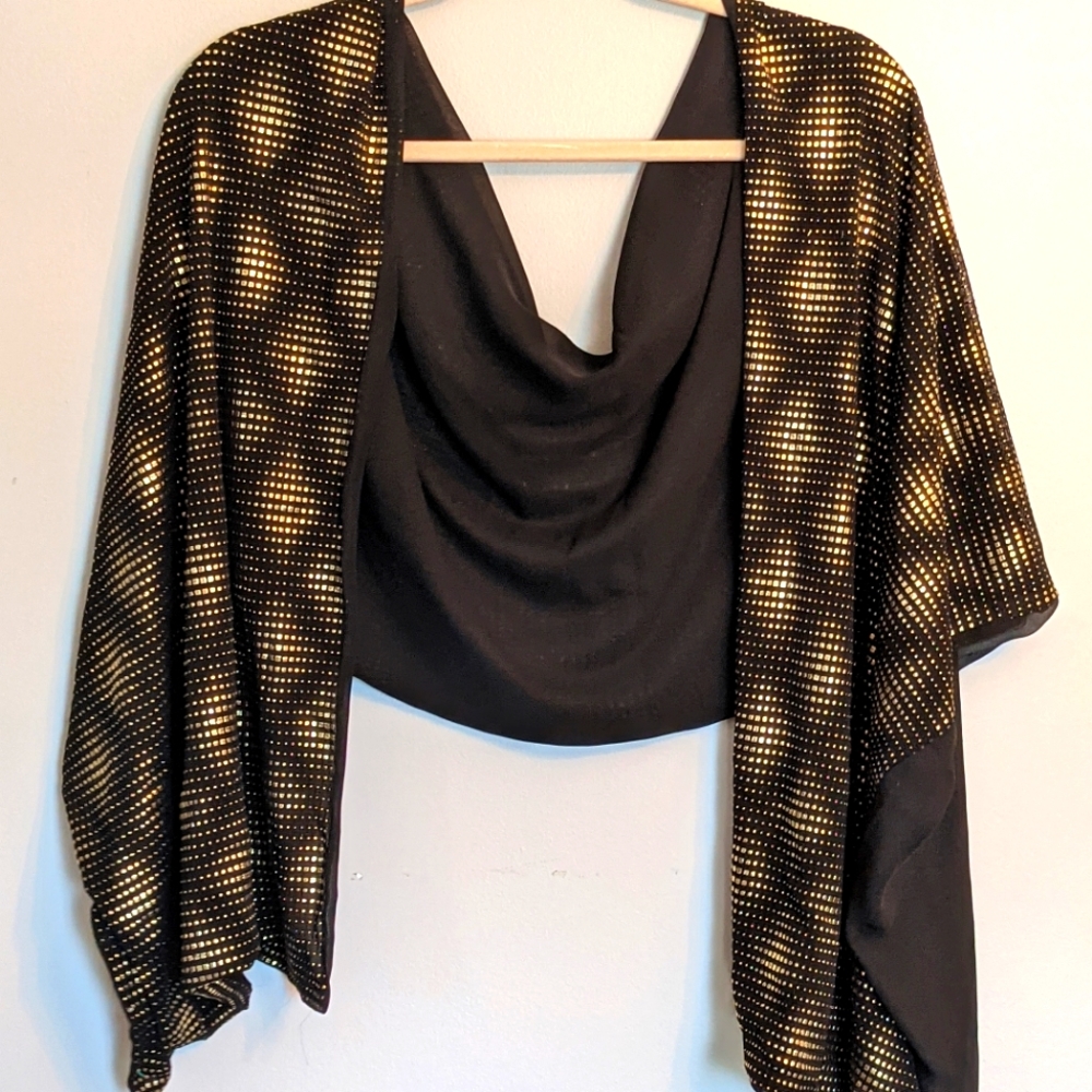 Gold and Mesh Metallic Stud Wrap